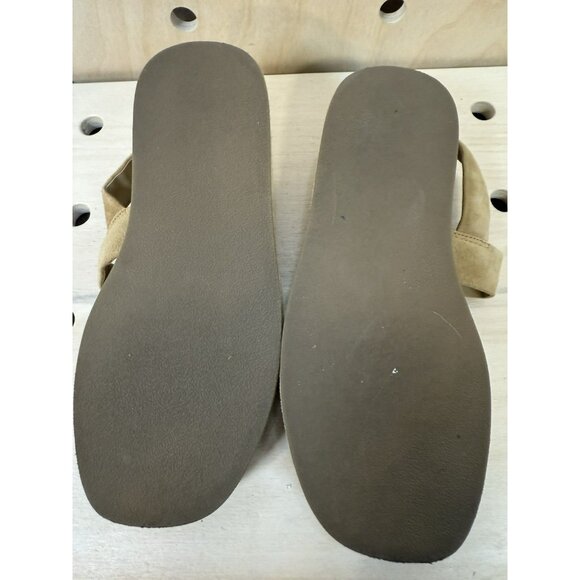 Steve Madden Baroni Sandals Sand Suede Leather Size 8 M Chunky Platform - Picture 10 of 11